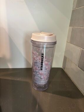 Starbucks Pink Floral Travel Tumbler